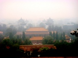 The Forbidden City from a nearby park. Again, the smog obscures the photo.